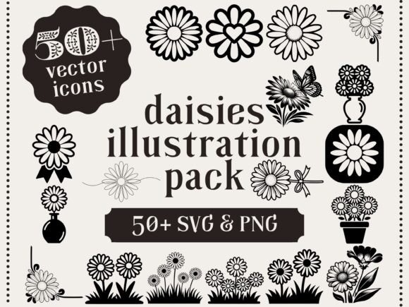 Review: Daisies Illustration Pack for Embroidery Projects