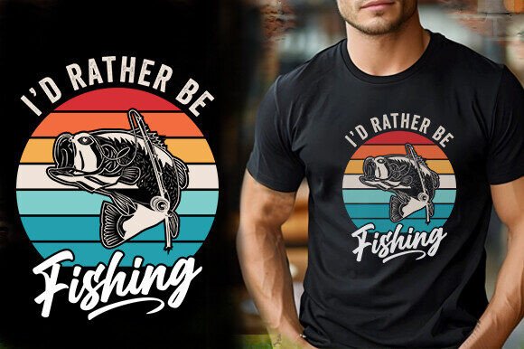 Review: I'd Rather Be Fishing Vector Tee Design
